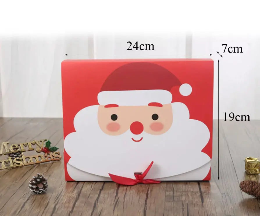 Red Christmas Cup Cake Candy Cookie Box 24 cm Santas Workshop Direct