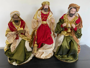Red Christmas Nativity  with manger  -40cm Santas Workshop Direct