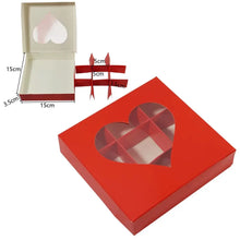 6 pcs Mothers day Valentines day Birthday RED cookie box 12-Grid Palace-Style Chocolate Gift Box with a Transparent Window - Santas Workshop Direct
