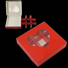 6 pcs Mothers day Valentines day Birthday RED cookie box 12-Grid Palace-Style Chocolate Gift Box with a Transparent Window - Santas Workshop Direct
