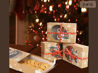 Santa / Elf storage box / cookies / cake / lollies x 6 pcs Santas Workshop Direct