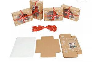 Santa / Elf storage box / cookies / cake / lollies x 6 pcs Santas Workshop Direct