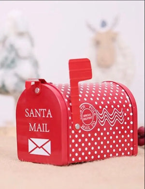 Santa Mail box / letter box  cookie cake storage approx 14 cm x 2 Santas Workshop Direct