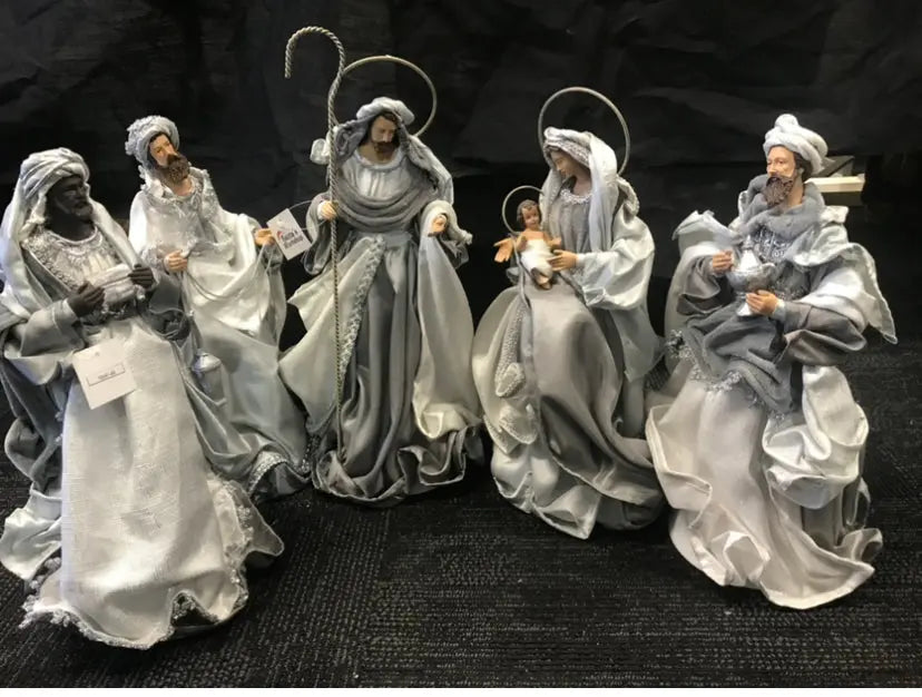 White Nativity Set