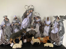 Silver and white Christmas  Nativity set / scene with manger  -35-55 cm Santas Workshop Direct