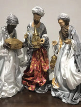 Silver and white Christmas Holy Family Nativity set / scene with manger and angel  - 65 cm approx Santas Workshop Direct