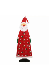 Red Santa Advent calendar large 114 cm Santas Workshop Direct